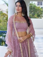 Dusty Pink Butterfly Net Lehenga Choli